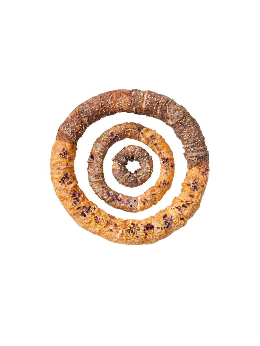 Beef Hide Chew Ring Trio - 30 cm · 16 cm · 7 cm • FOR DAILY CHEWING & PLAY