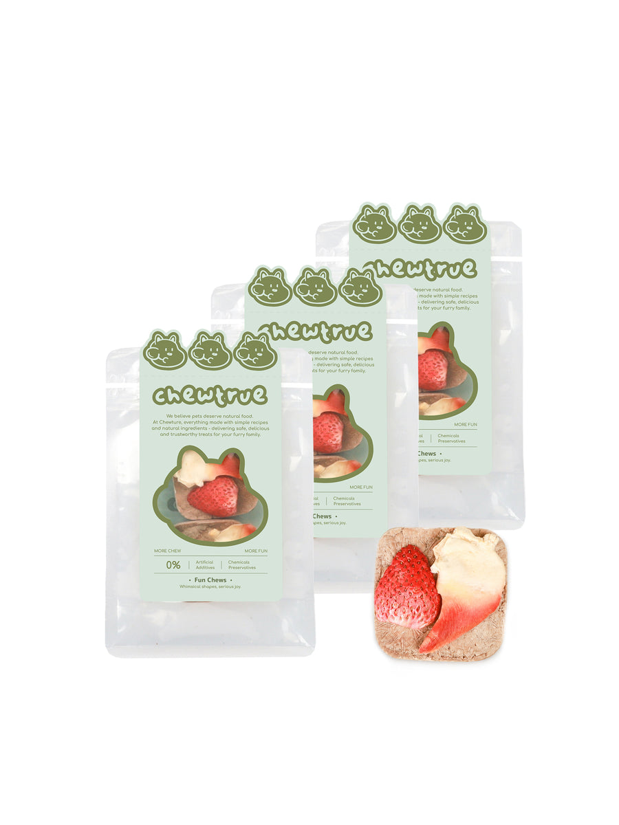 Strawberry, Surf Clam & Beef Patties - Triple Protein Boost