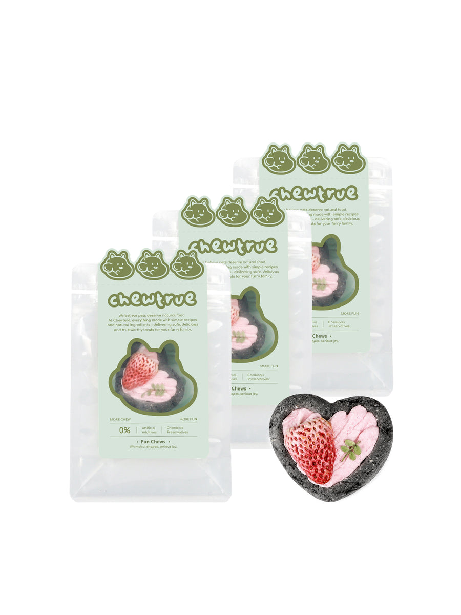 Pink & Black Heart Patty - Bamboo Charcoal & Veggie Mix