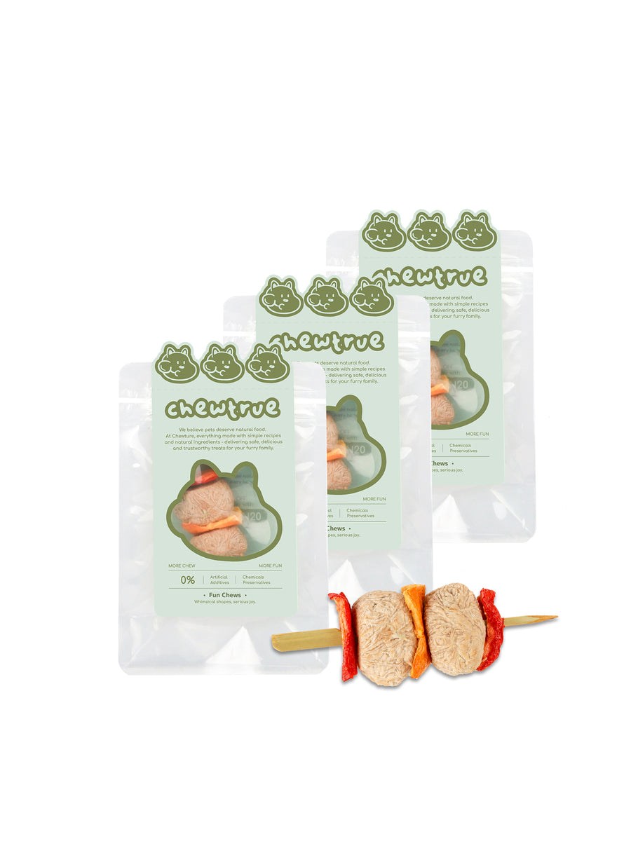 Pork, Bell Pepper & Celery Skewer - Savory Enrichment Chew