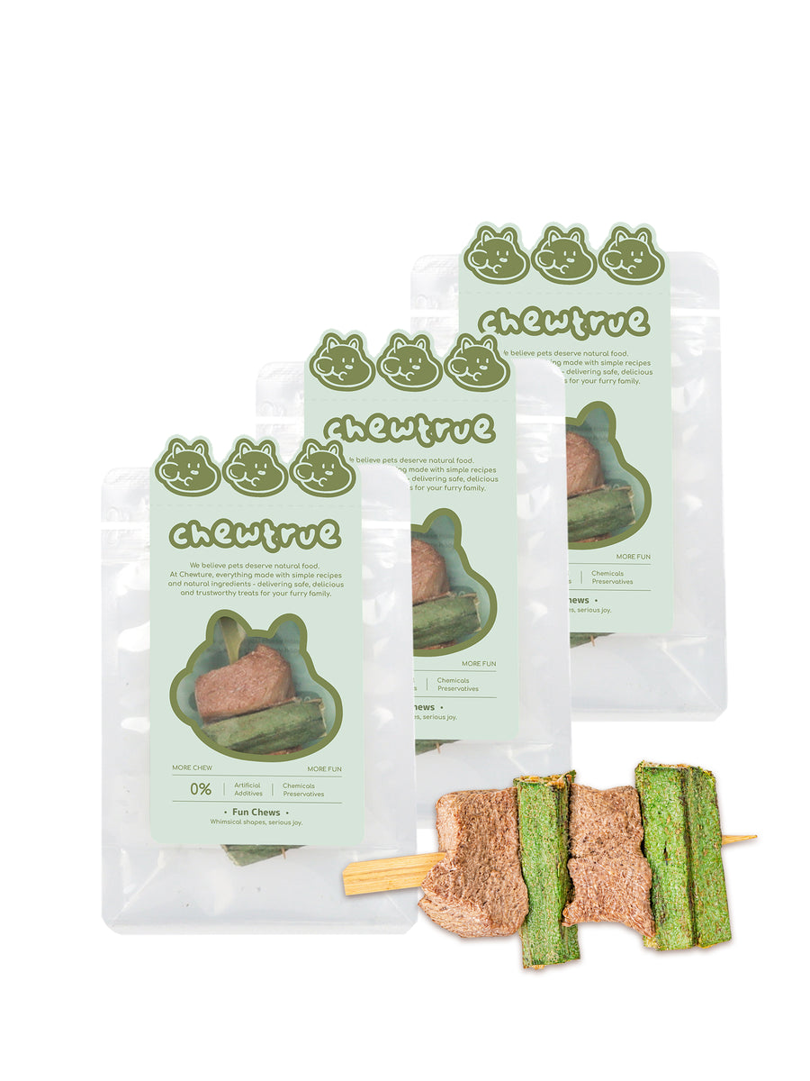 NZ Grass-Fed Beef & Okra Skewer - Premium Protein Treat