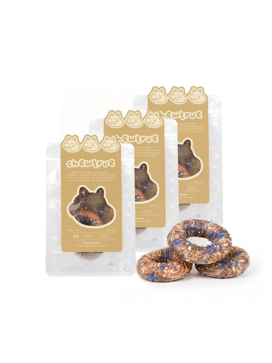 Mini Duck Wrapped Rawhide Rings - Savory Chew