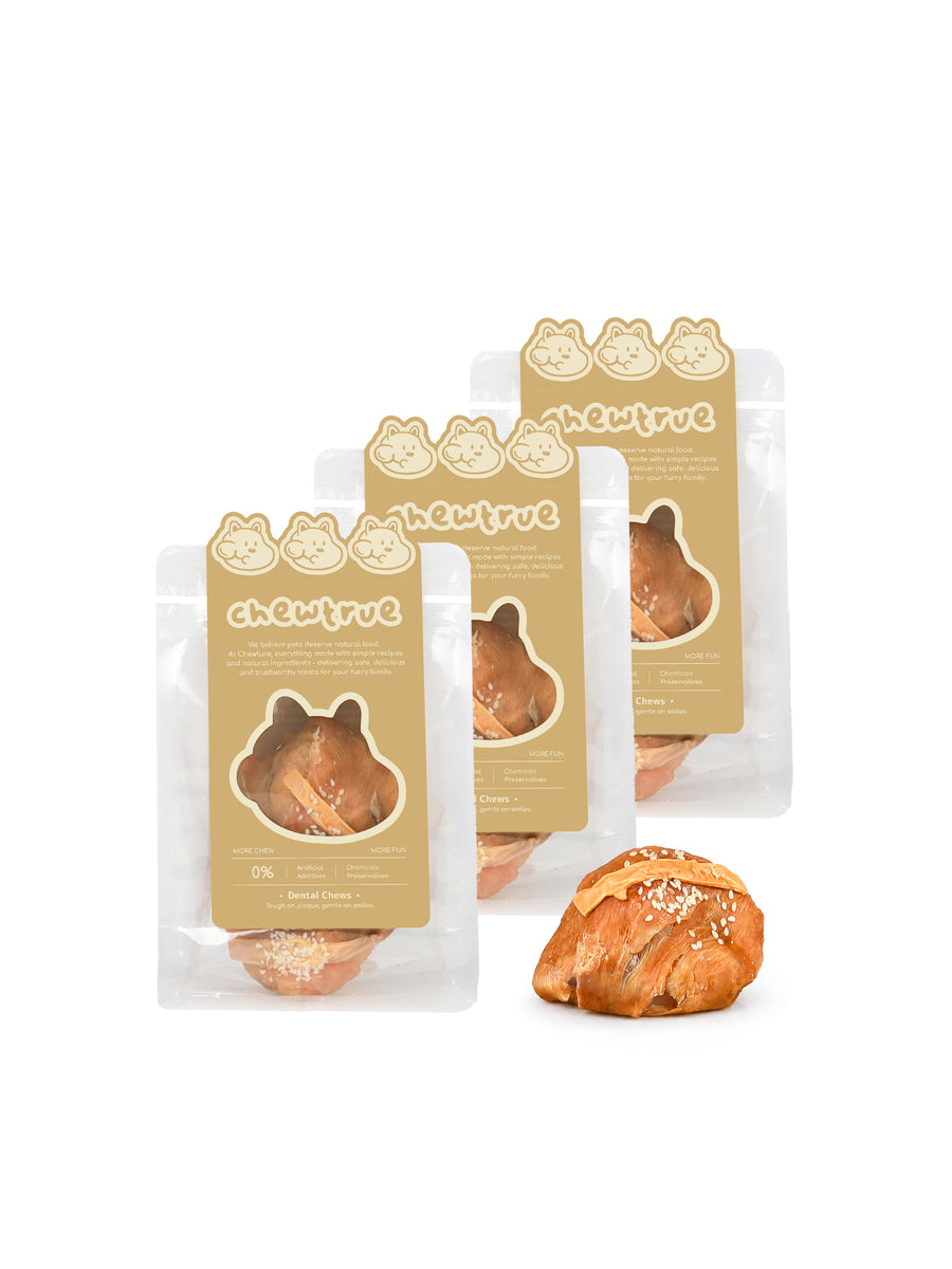 Chicken Wrapped Beef Knee Cap - Safe Bone