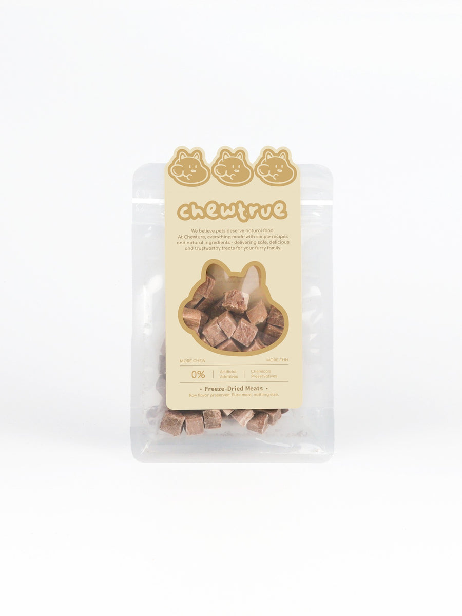 ChewTrue freeze-dried beef cubes dog and cat treat