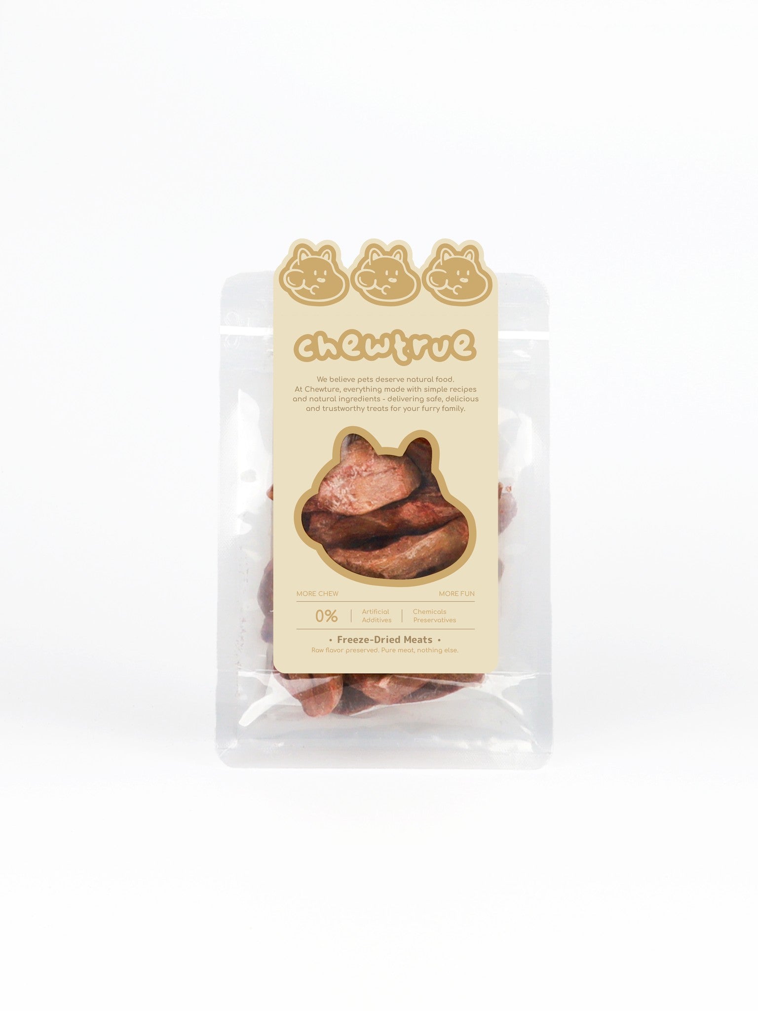 ChewTrue freeze-dried beef heart dog and cat treat