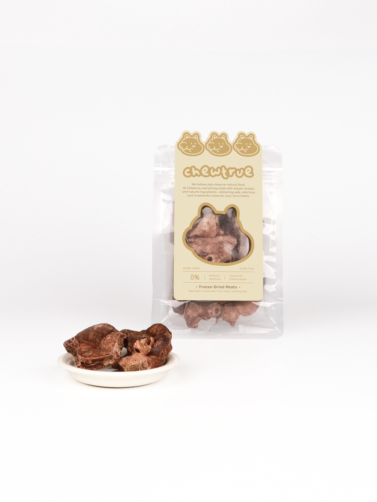 ChewTrue freeze-dried beef lung cubes dog and cat treat
