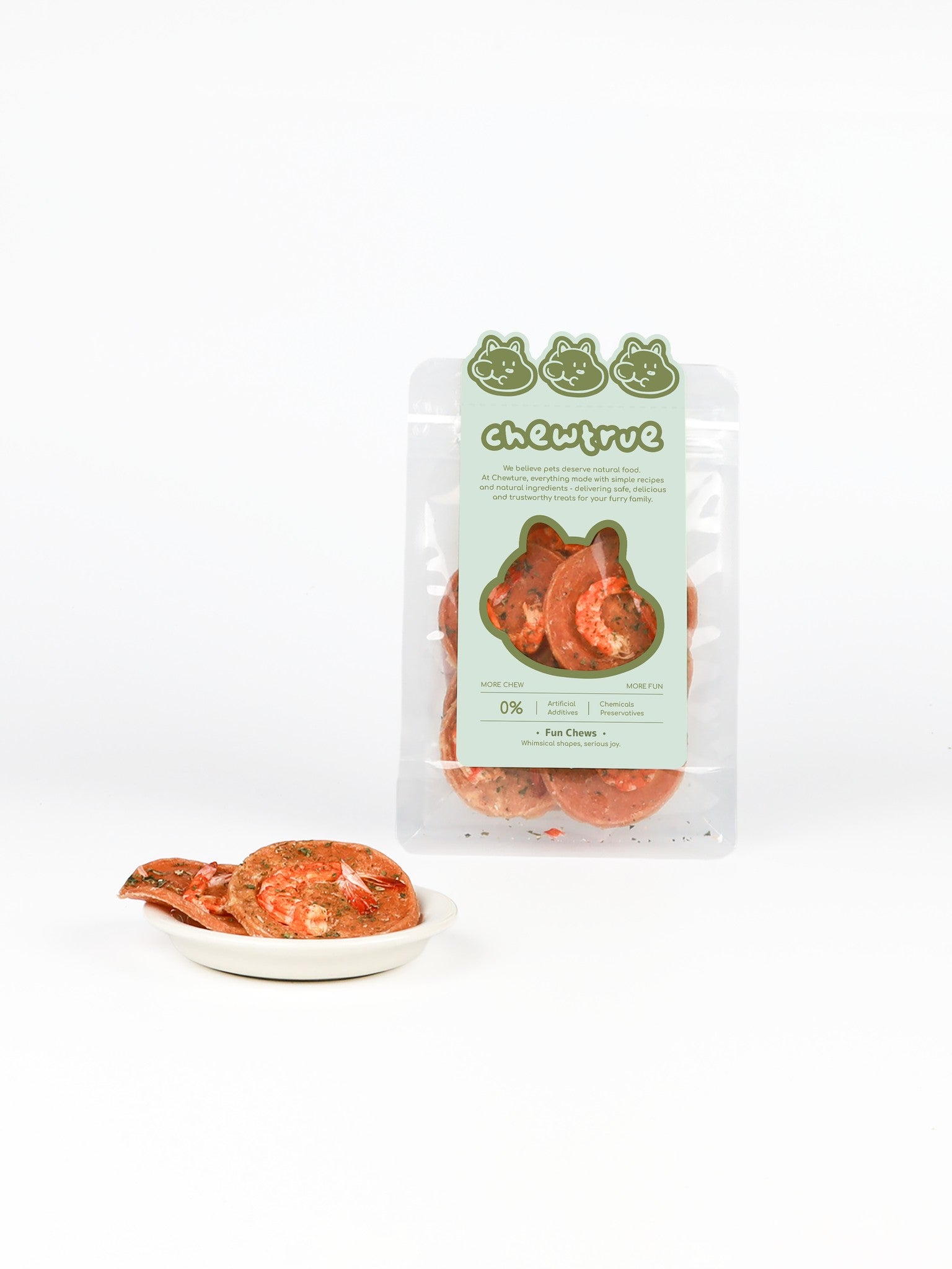 chewtrue chicken shrimp patties parsley