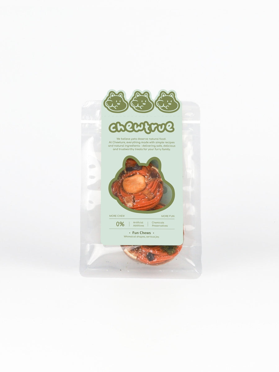 chewtrue fruit veggie pet pizza