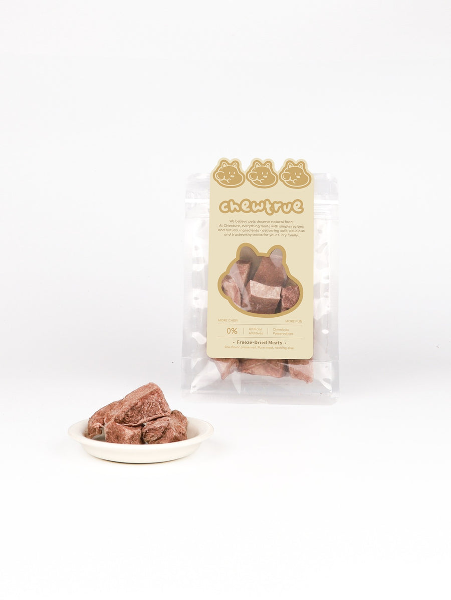 ChewTrue freeze-dried beef chunks dog and cat treat