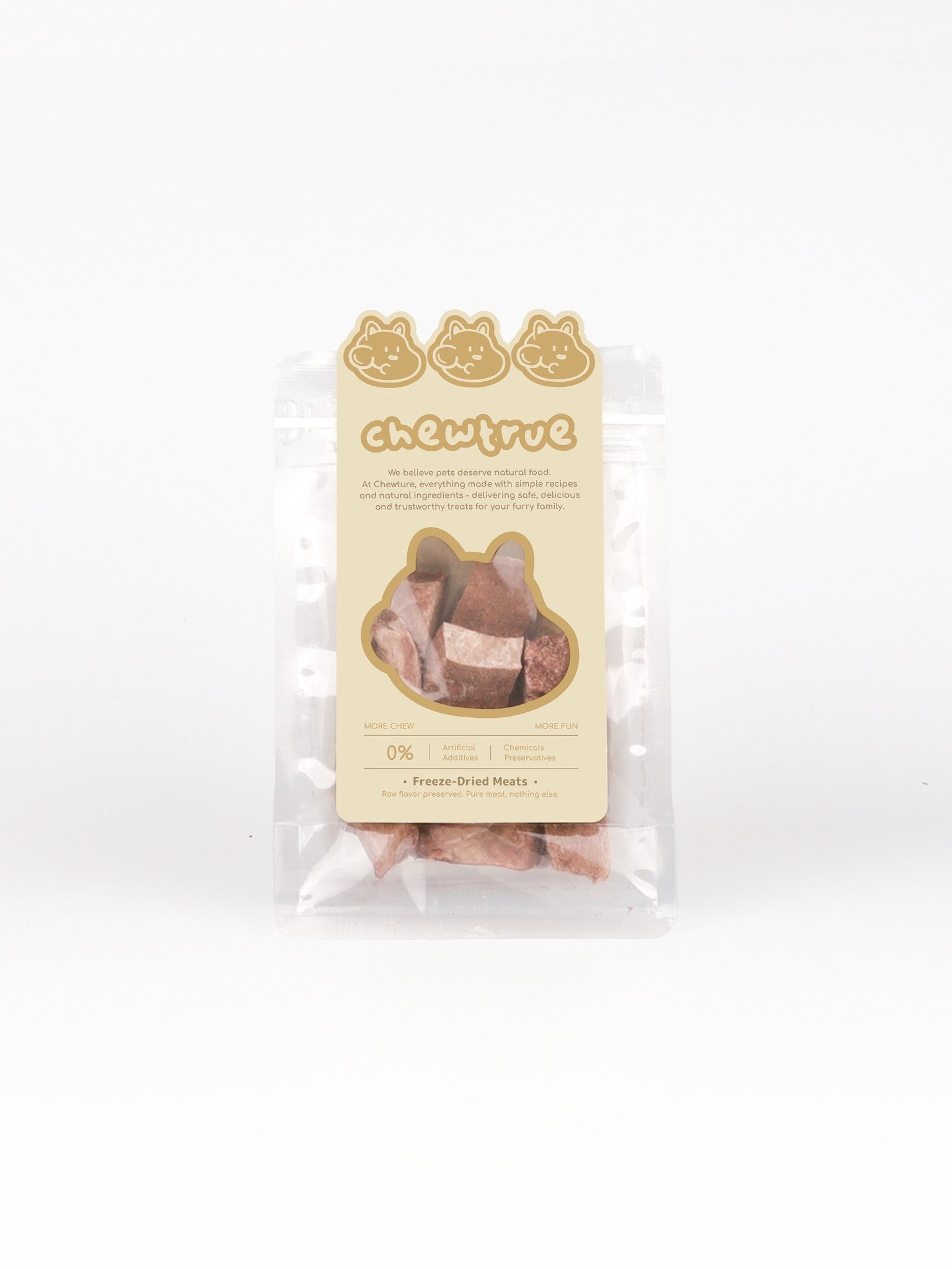 ChewTrue freeze-dried beef chunks dog and cat treat