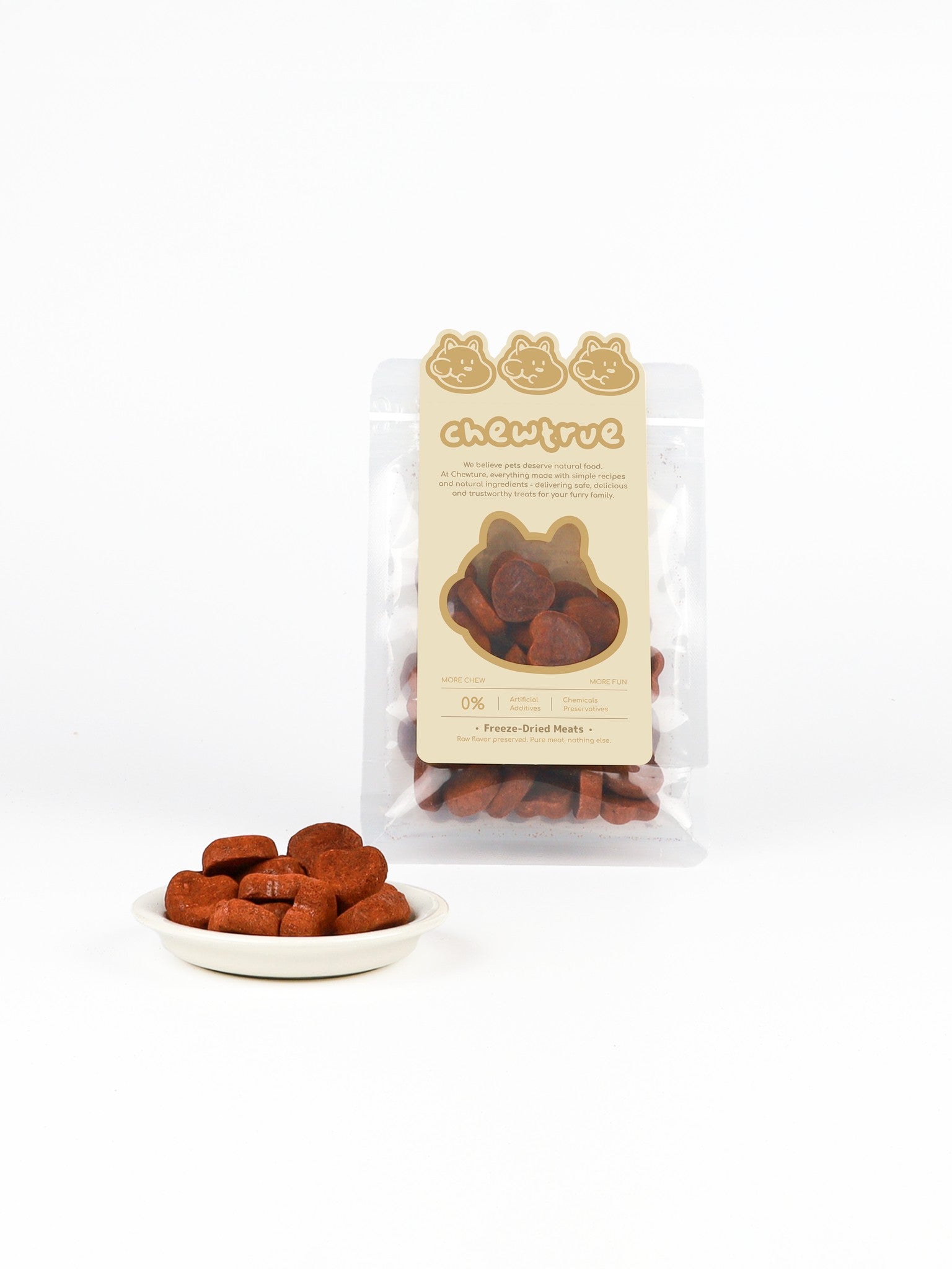 ChewTrue freeze-dried rabbit blood cubes dog and cat treat