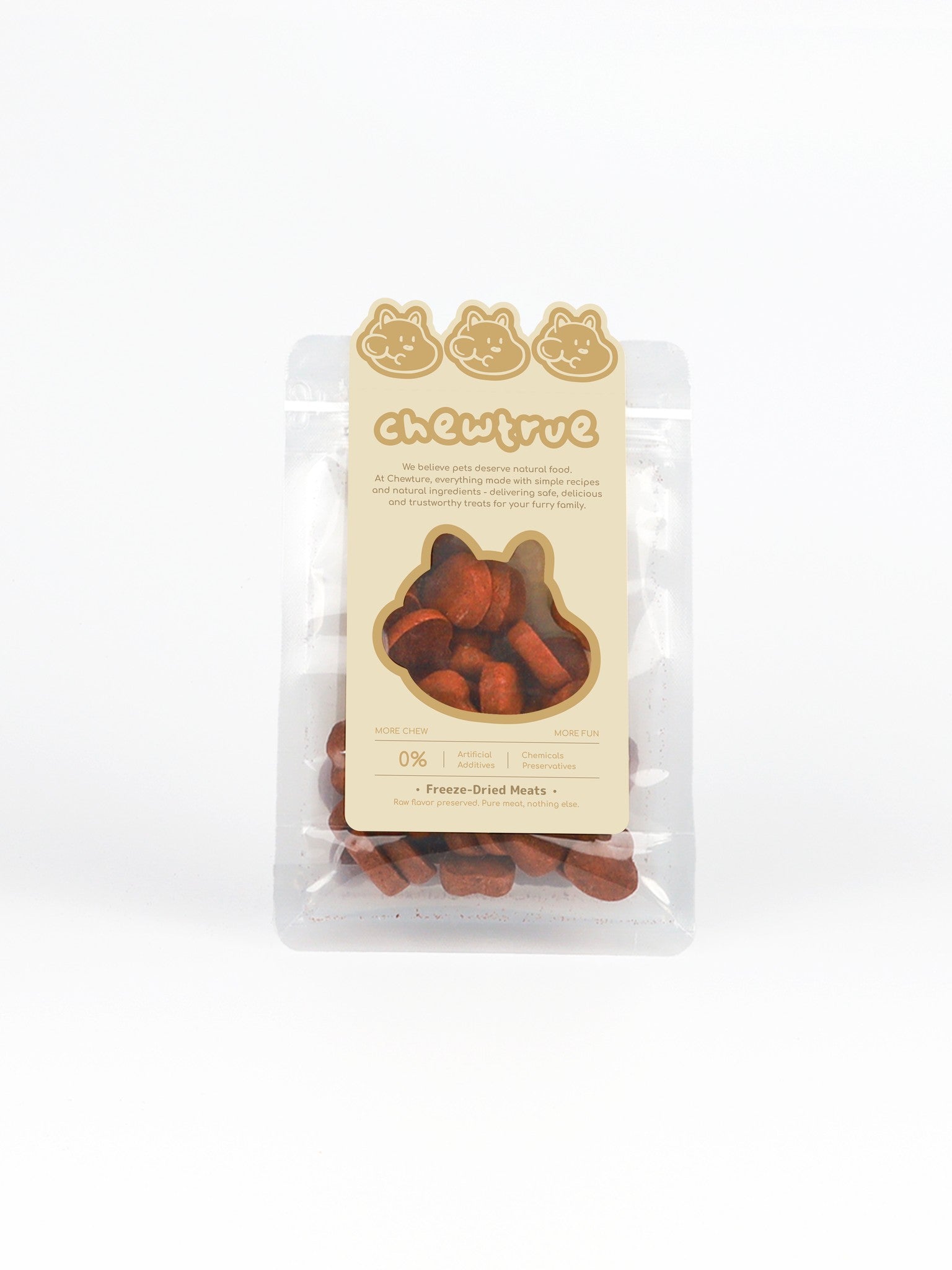 ChewTrue freeze-dried rabbit blood cubes dog and cat treat