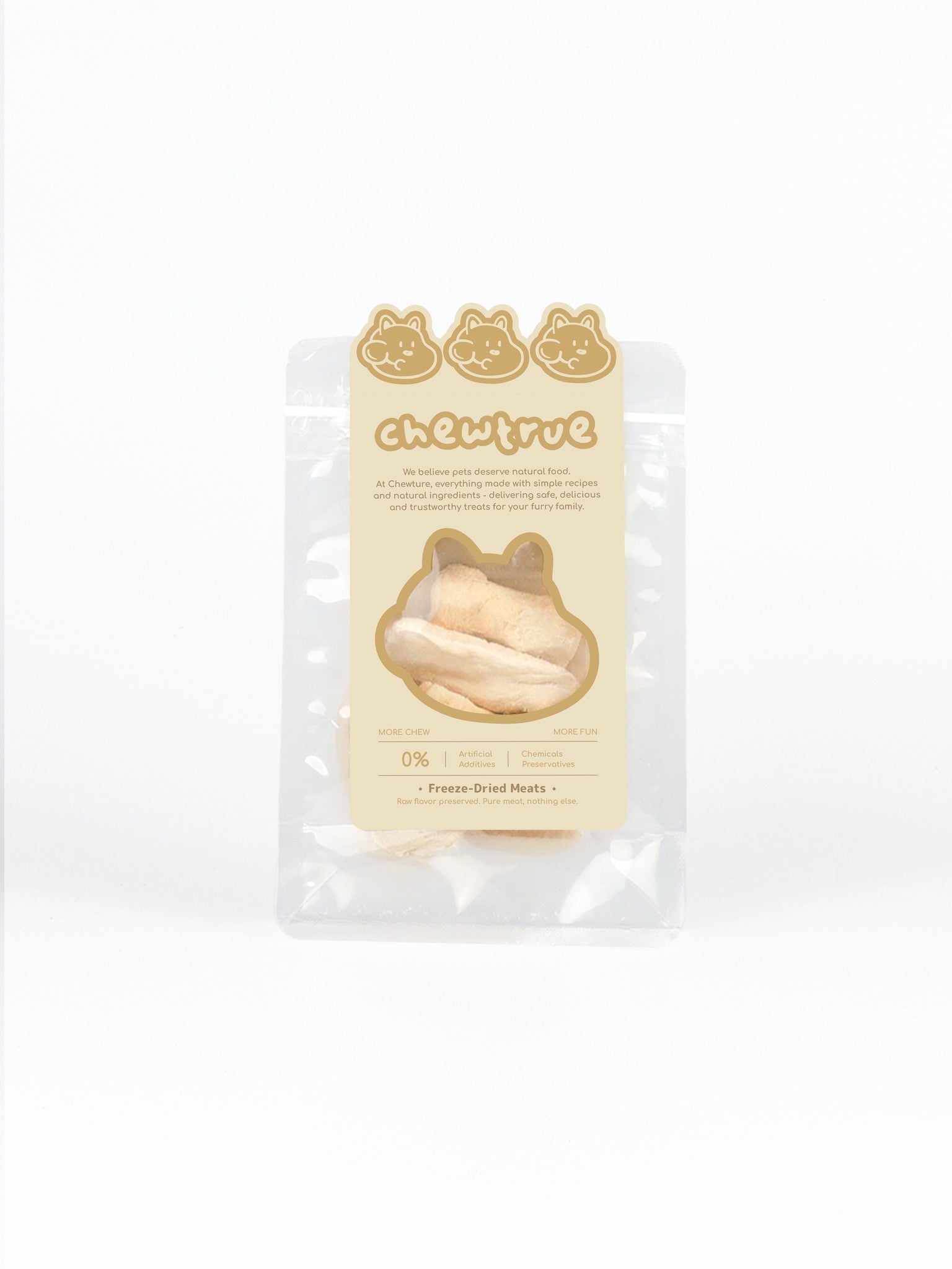 ChewTrue freeze-dried rabbit tenderloin dog and cat treat