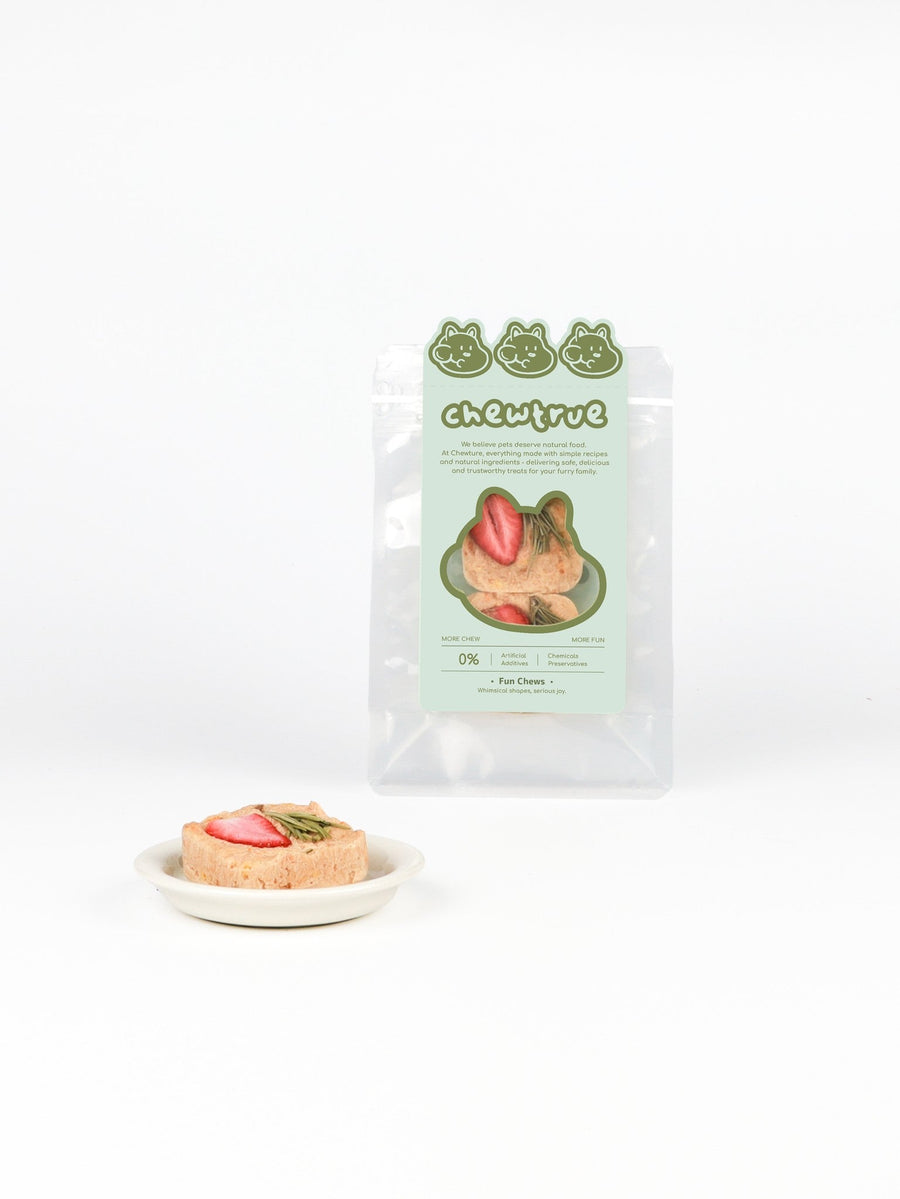chewtrue salmon patties strawberry bell pepper