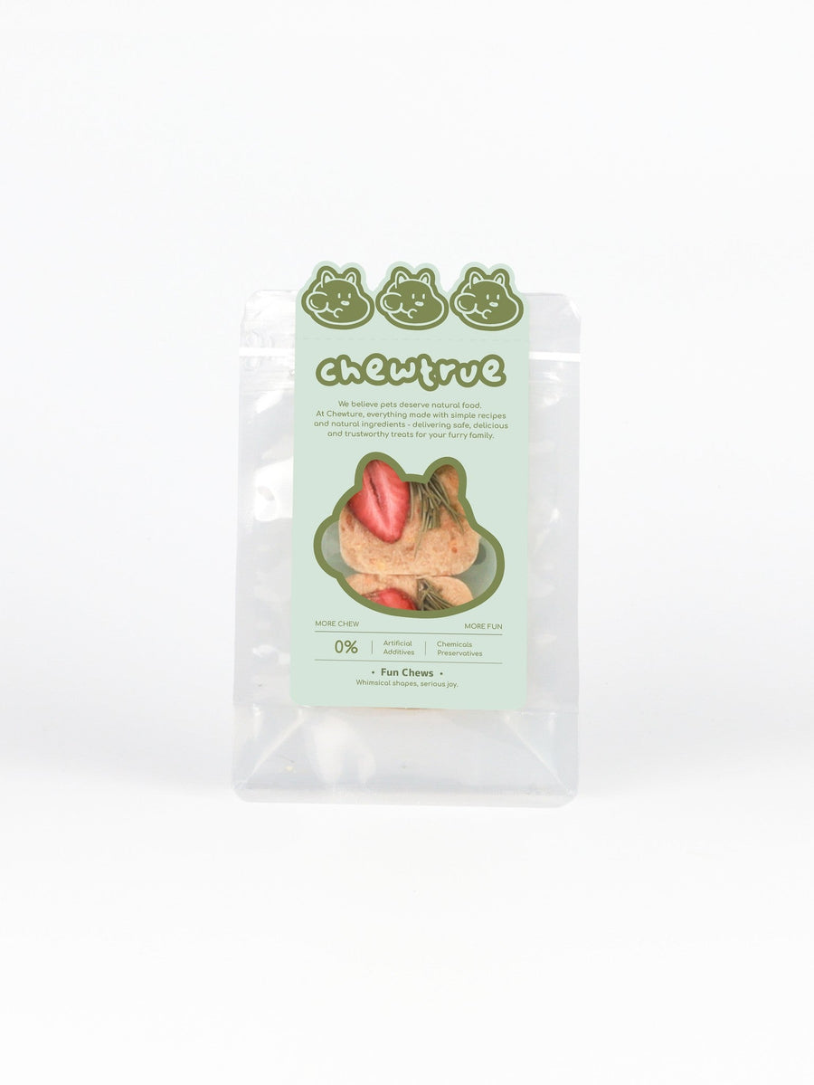 chewtrue salmon patties strawberry bell pepper